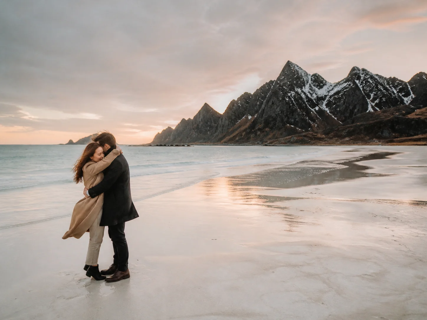 Proposal photography on a Lofoten beach
